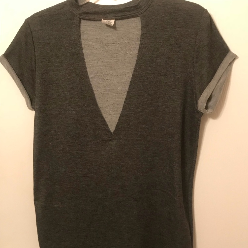 Grey Choker Tee shirt